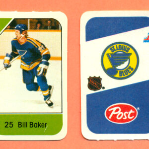 1982 Post Mini Cards #208-Bill Baker