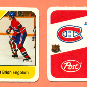 1982 Post Mini Cards #225-Brian Engblom