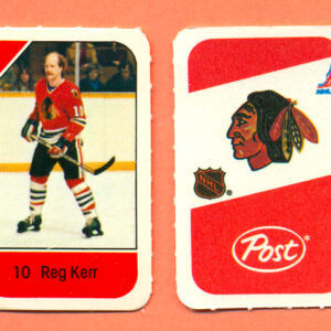 1982 Post Mini Cards #283-Reg Kerr