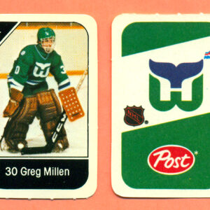 1982 Post Mini Cards #296-Greg Millen
