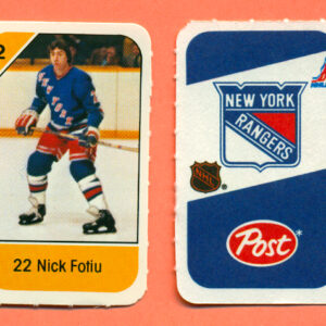 1982 Post Mini Cards #326-Nick Fotiu
