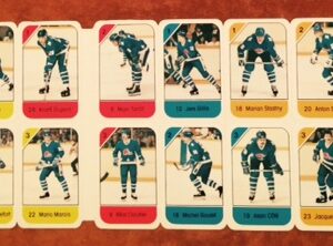1982 Post Cereal NHL Mini Card Flat Panel Quebec Nordiques