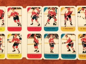 1982 Post Cereal NHL Mini Card Flat Panel Washington Capitals