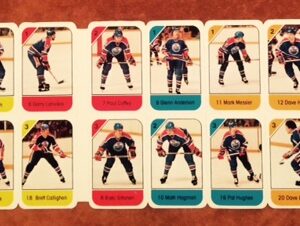 1982 Post Cereal NHL Mini Card Flat Panel Edmonton Oilers