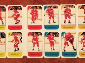 1982 Post Cereal NHL Mini Card Flat Panel Detroit Red Wings