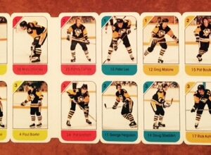 1982 Post Cereal NHL Mini Card Flat Panel Pittsburgh Penguins