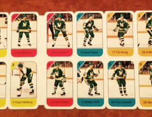 1982 Post Cereal NHL Mini Card Flat Panel Minnesota North Stars