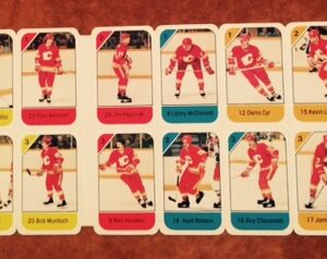 1982 Post Cereal NHL Mini Card Flat Panel Calgary Flames