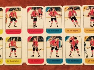 1982 Post Cereal NHL Mini Card Flat Panel Chicago Blackhawks