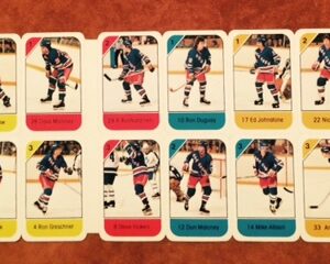 1982 Post Cereal NHL Mini Card Flat Panel New York Rangers