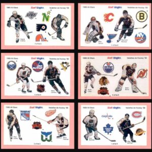 1989 Kraft Singles NHL Hockey Stickers Complete Set of 12