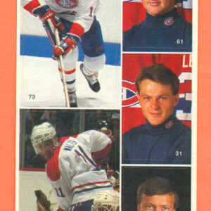 1987 Vachon Canadiens Panel #13 (7361)