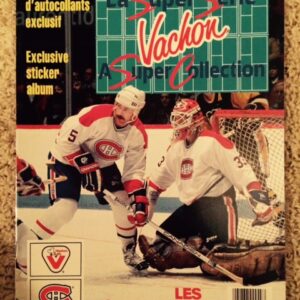 1987 Vachon Canadiens Food Issue NHL Sticker Album Patrick Roy Cover