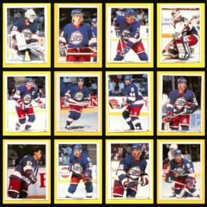 1991 Panini Winnipeg Jets NHL Hockey Stickers Super Set of 32 (2 Panels)