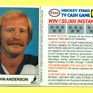 1983 Esso Cards #2-John Anderson
