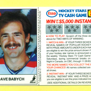 1983 Esso Cards #3-Dave Babych