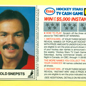 1983 Esso Cards #18-Harold Snepsts