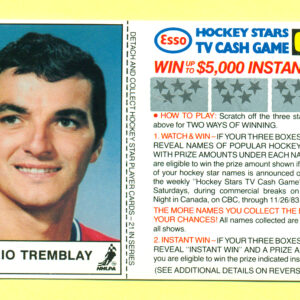 1983 Esso Cards #20-Mario Tremblay