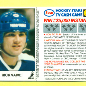 1983 Esso Cards #21-Rick Vaive