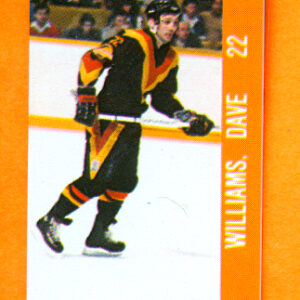 1983 Souhaits Renaissance Cards #78 Canucks- Dave-Tiger Williams