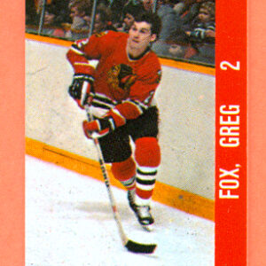 1983 Souhaits Renaissance Cards #223 Blackhawks- Greg Fox