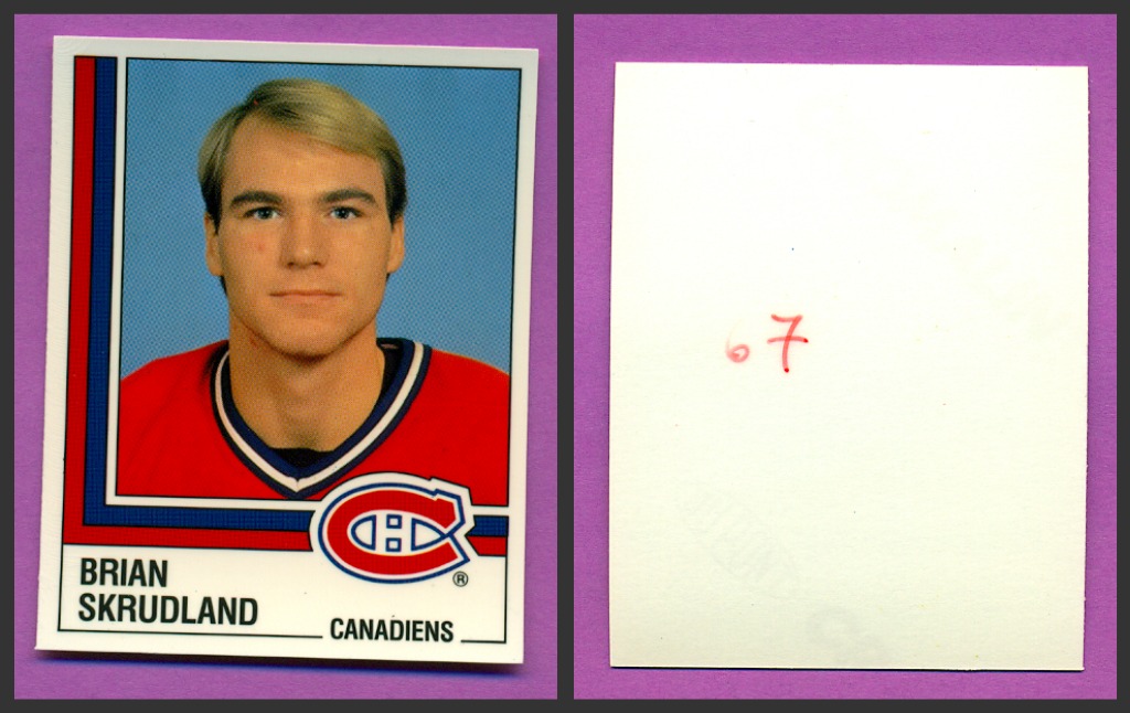 1987 PANINI 1 of 1 PROOF #67-Brian Skrudland