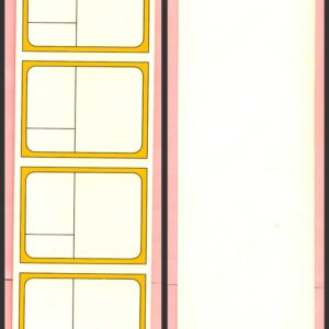 1988 PANINI 1 of 1 PROOF #409- Blank Panel of Four Stickers