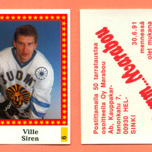 1991 Semic Finland #9-Ville Siren