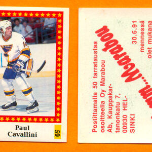 1991 Semic Finland Marabou #59-Paul Cavallini