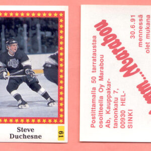 1991 Semic Finland #61-Steve Duchesne