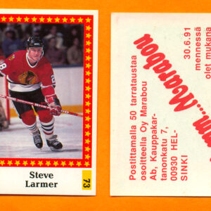 1991 Semic Finland #73-Steve Larmer