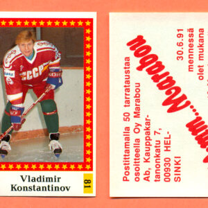 1991 Semic Finland #81-Vladimir Konstantinov