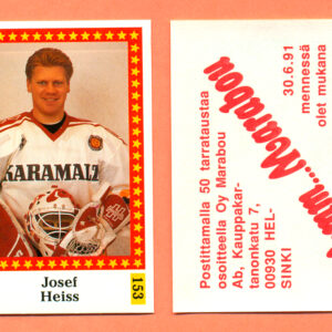 1991 Semic Finland #153-Josef Heiss