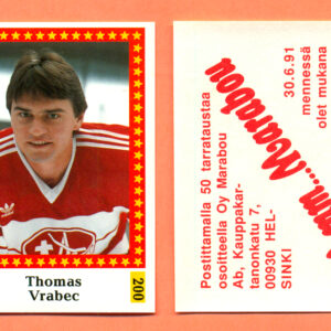 1991 Semic Finland #200-Thomas Vrabec