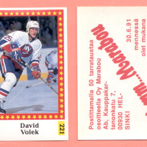 1991 Semic Finland #221-David Volek