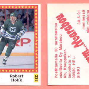 1991 Semic Finland #224-Bobby Holik