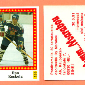 1991 Semic Finland #227-Ilpo Koskela