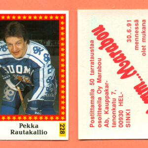 1991 Semic Finland #228-Pekka Rautakallio