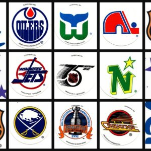 1991 Clever NHL Hockey Sticker Disc Set of 25