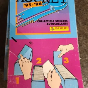 1995 Panini NHL Full Box of 100 Sticker Packages (600 stickers in box) (Never Opened)