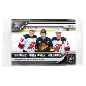 2023-24 TOPPS NOW  #53- Luke Hughes/ Quinn Hughes 2/ Jack Hughes 2 (1 of 949)