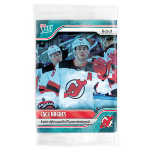 2023-24 TOPPS NOW /10 Blue Ice Parallel #14- Jack Hughes (1 of 10)