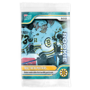2023-24 TOPPS NOW /10 Blue Ice Parallel #18- Matthew Poitras (1 of 10)