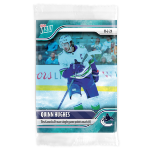 2023-24 TOPPS NOW /10 Blue Ice Parallel  #26- Quinn Hughes (1 of 10)