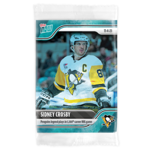 2023-24 TOPPS NOW /10 Blue Ice Parallel  #28- Sidney Crosby 2 (1 of 10)