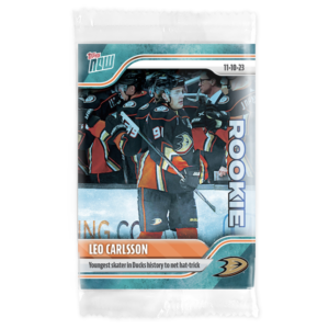 2023-24 TOPPS NOW /10 Blue Ice Parallel  #33- Leo Carlsson 2 (1 of 10)
