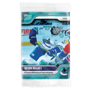 2023-24 TOPPS NOW /10 Blue Ice Parallel  #80- Quinn Hughes 3 (1 of 10)