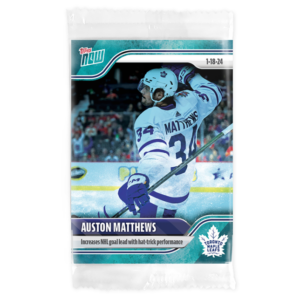 2023-24 TOPPS NOW /10 Blue Ice Parallel  #91- Auston Matthews 4 (1 of 10)