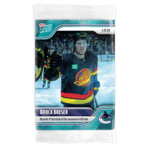 2023-24 TOPPS NOW /10 Blue Ice Parallel  #100- Brock Boeser 2 (1 of 10)