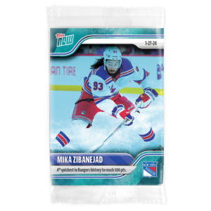 2023-24 TOPPS NOW /10 Blue Ice Parallel  #102- Mika Zibanejad (1 of 10)
